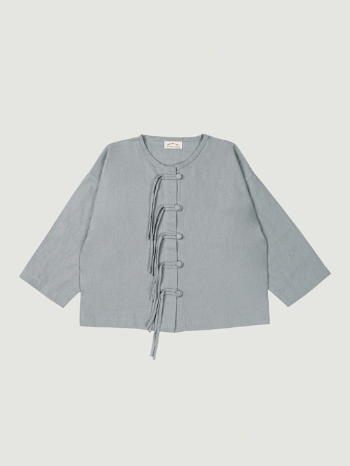 Image of SABINE AND HEEM - MILL Cheongsam Linen Jacket - Mint - Kids Jacket