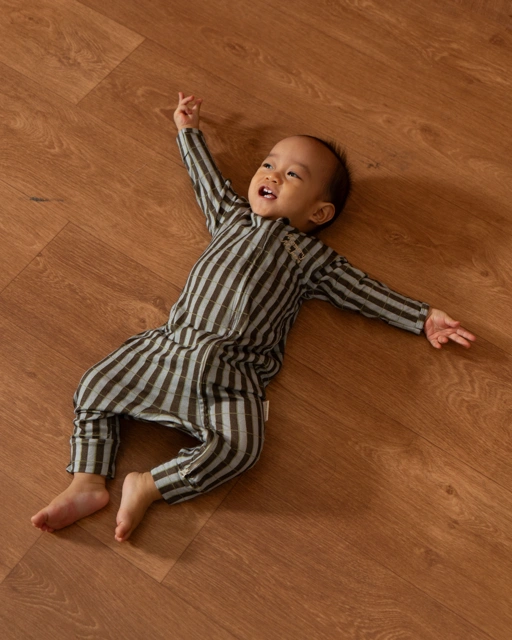 Image of RAN X SABINE AND HEEM - MEMORY MAKERS Cotton Bamboo Baby Sleepsuit - Baby Sleepsuit