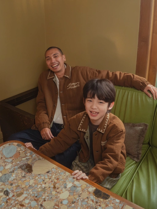 Image of RAN X SABINE AND HEEM - MEMORY MAKERS Reversible Puff Jacket - Adult Linen Jacket