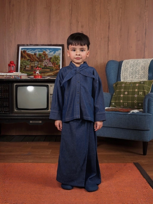 Image of SABINE AND HEEM - TAJ Denim Saroong Pants - Saroong Pants Kids