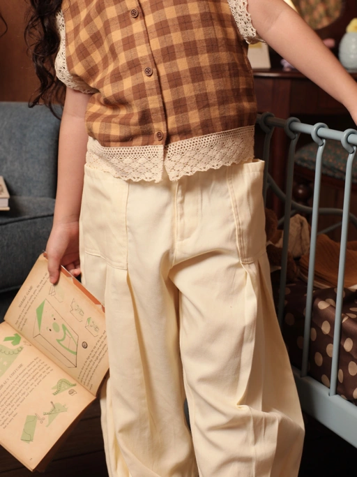 Image of SABINE AND HEEM - GUMPY Big Pants - Buttercream - Kids Long Pants
