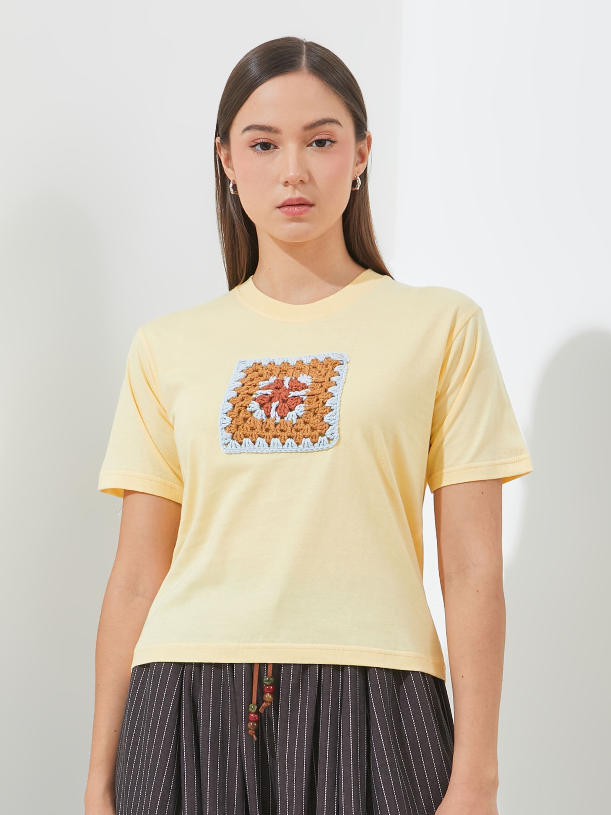 SABINE AND HEEM - GAPPA Crochet Cotton Tee - Butter - Kids Cotton T-Shirt