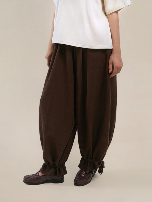 SABINE AND HEEM - LISBON Drawstring Balloon Pants - Mahogany - Adult Balloon Pants