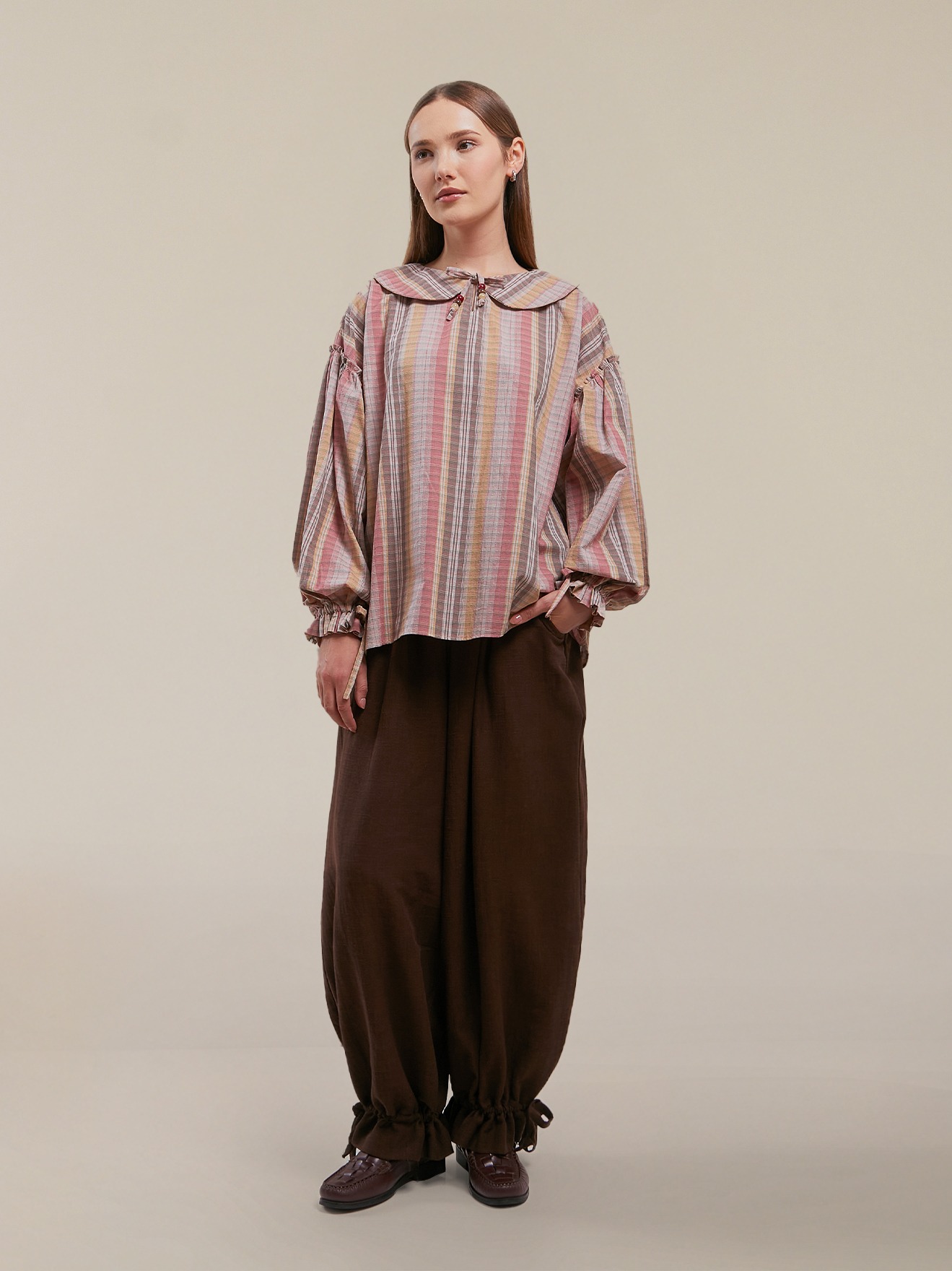 SABINE AND HEEM - LISBON Drawstring Balloon Pants - Mahogany - Adult Balloon Pants