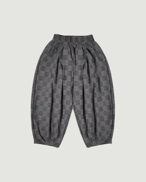 Image of SABINE AND HEEM - ENOACH Balloon Pants - Gingham Blue Brown - Kids Pants 