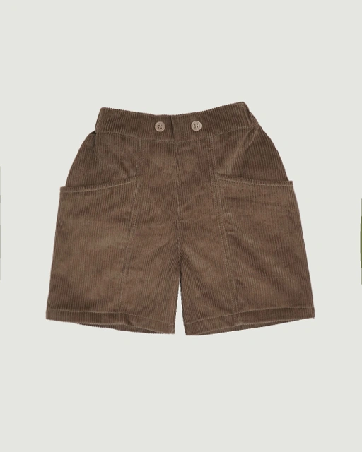 Image of SABINE AND HEEM - TAG Button Corduroy Short - Grey Brown - Kids Short
