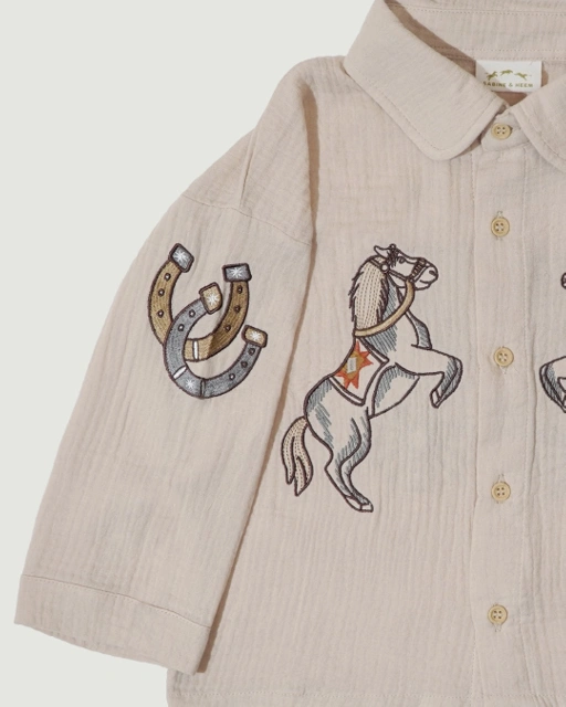 Image of SABINE AND HEEM - CHEVAL Embroidery Shirt - Kids Shirt