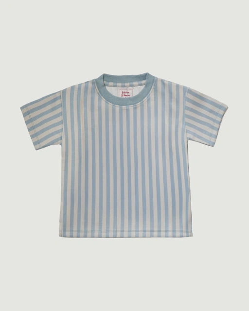 Image of SABINE AND HEEM - PADDY Stripes Tee - Blue Striped - Kids Tee
