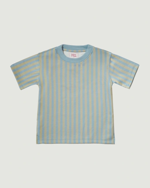 Image of SABINE AND HEEM - PADDY Stripes Tee - Green Striped - Kids Tee