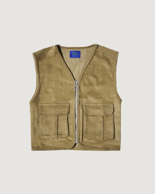 Image of SABINE AND HEEM - ZAGGA Pocket Vest Kids - Light Brown - Kids Vest