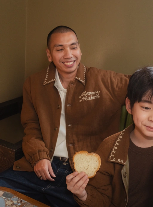 Image of RAN X SABINE AND HEEM - MEMORY MAKERS Reversible Puff Jacket - Adult Linen Jacket