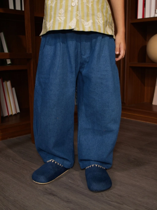 Image of RAN X SABINE AND HEEM - BIG Denim Pants - Kids Denim Pants