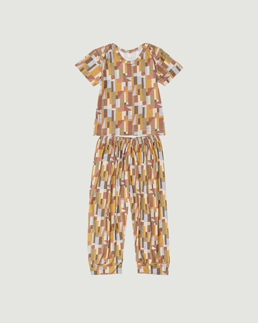 Image of SABINE AND HEEM - TAAM TAAM BABY SET - Abstract - Cotton Bamboo Baby Wear