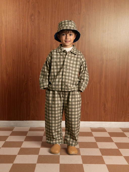 Image of SABINE AND HEEM - TODDY Barrel Gingham Pants - Kids Long Pants