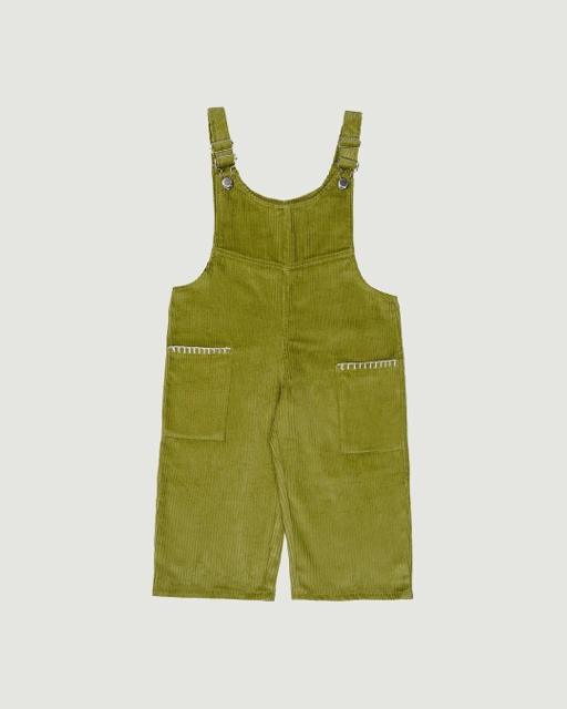 Image of SABINE AND HEEM - JAKKE Corduroy Overall - Green Olive - Kids Dungarees