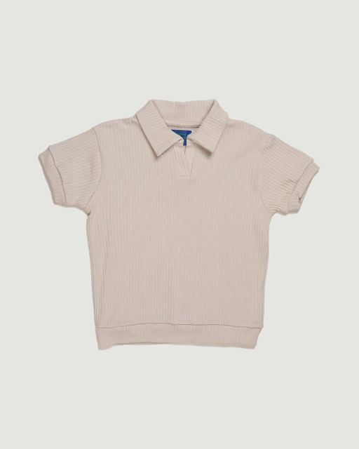Image of SABINE AND HEEM - MARLOW Polo Shirt - Greige - Kids Shirt