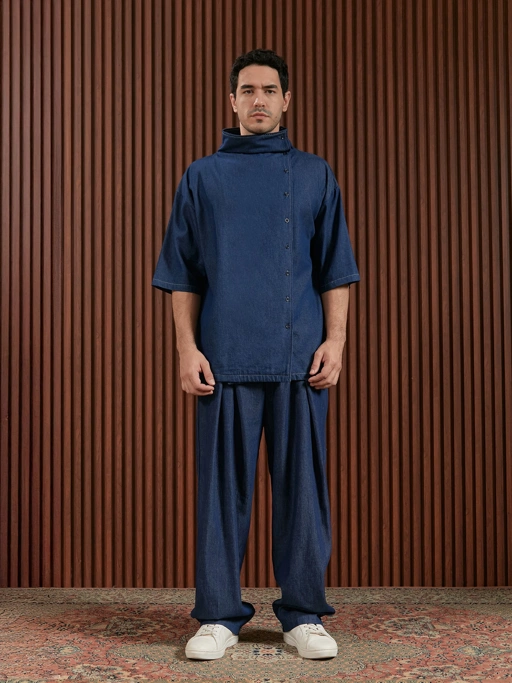 Image of SABINE AND HEEM - OSLO Denim Sashiko Shirt Adult - Shirt Adult