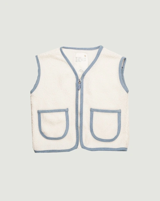 Image of SABINE AND HEEM - PIPPI Sherpa Vest - Broken White - Kids Fur Vest