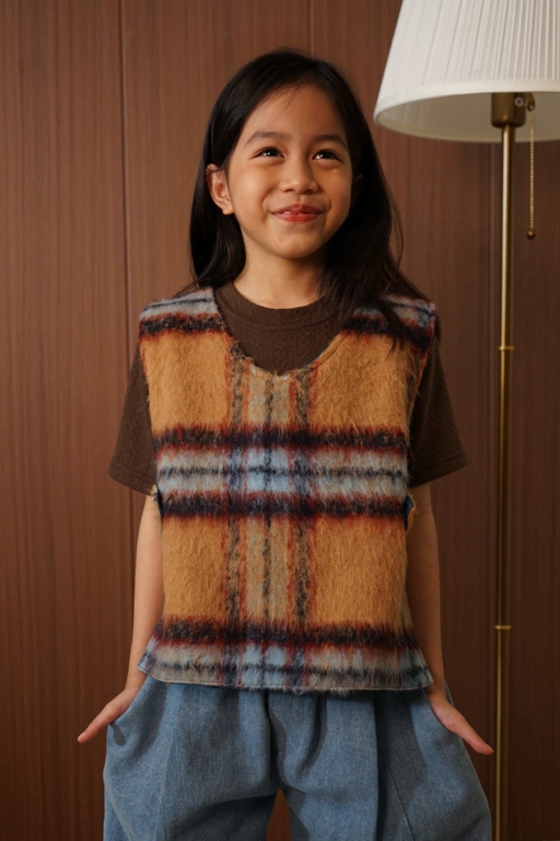 Image of SABINE AND HEEM - PUUA Fur Vest – Multi – Kids’ Vest