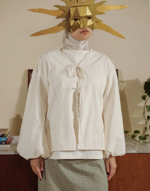 Image of SABINE AND HEEM - RAYNE Cotton Set Adult - Broken White - Blouse Set Adult