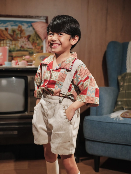 SABINE AND HEEM - NA WILLA - COLLAR Shirt - Quilted Pattern Sashiko - Kemeja Anak