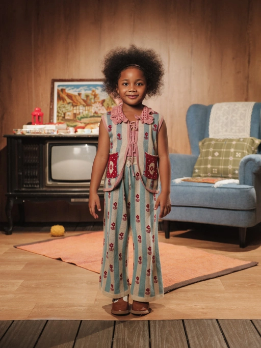 Image of SABINE AND HEEM - NA WILLA - COTTON Knitted Pants - Striped - Celana Rajut Anak