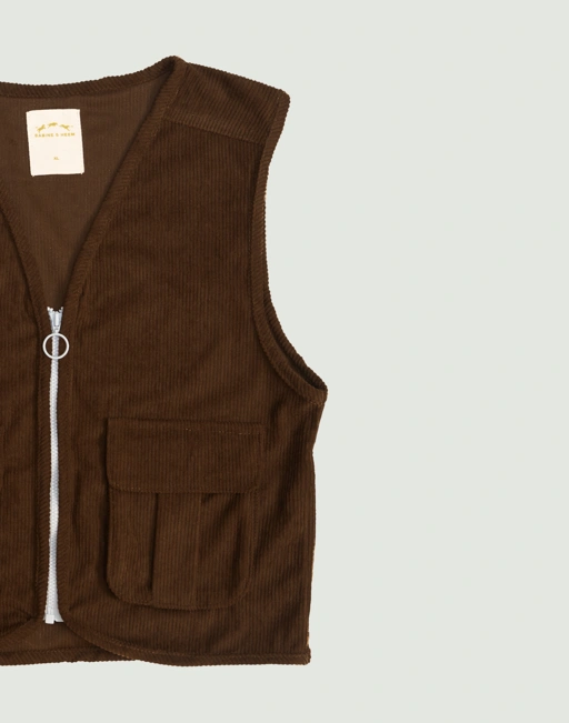 Image of SABINE AND HEEM - ZAGGA Pocket Vest Kids - Brown - Kids Vest