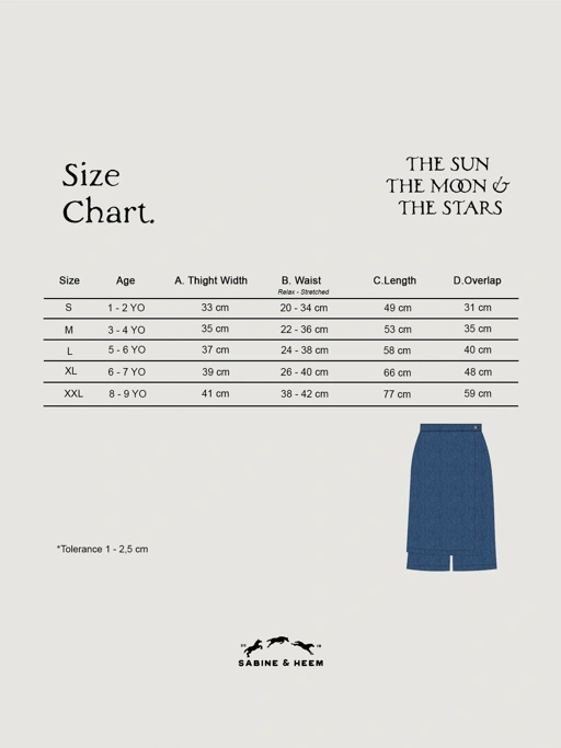Image of SABINE AND HEEM - TAJ Denim Saroong Pants - Saroong Pants Kids