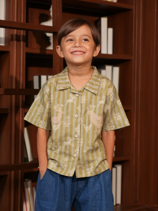 Image of RAN X SABINE AND HEEM - NOSTALGIA Organic Cotton Shirt - Organic Cotton Kids Shirt