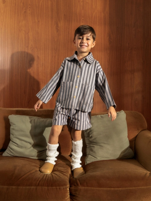 Image of SABINE AND HEEM - TIMMY Set - Blue Grey - Kids Set