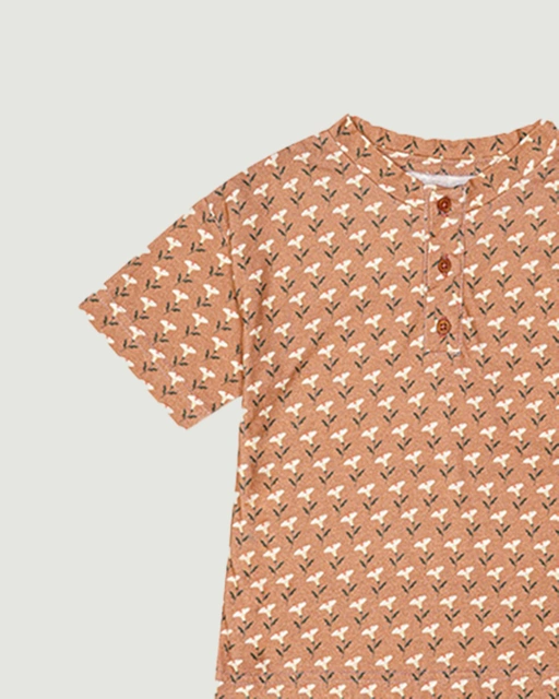 Image of SABINE AND HEEM - TAAM TAAM TODDLER SET - Flower Terracotta - Cotton Bamboo Toddler Set
