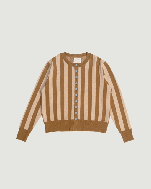 Image of SABINE AND HEEM - MORY Viscose Stripe Knitted Cardigan Adult - Adult Outer