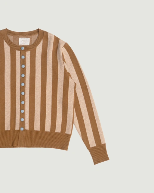 Image of SABINE AND HEEM - MORY Viscose Stripe Knitted Cardigan Adult - Adult Outer