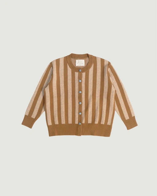 Image of SABINE AND HEEM - MORY Viscose Stripe Cardigan Kids - Kids Knit Outwear