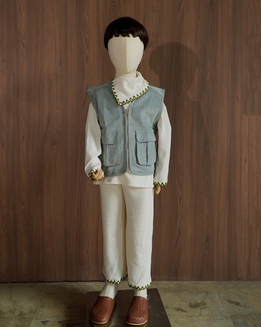 Image of SABINE AND HEEM - ZAGGA Pocket Vest Kids - Mint - Kids Vest