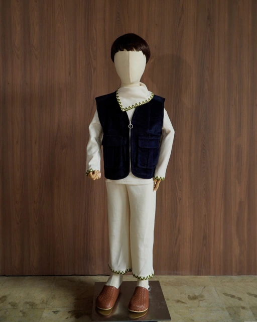 Image of SABINE AND HEEM - ZAGGA Pocket Vest Kids - Navy - Kids Vest