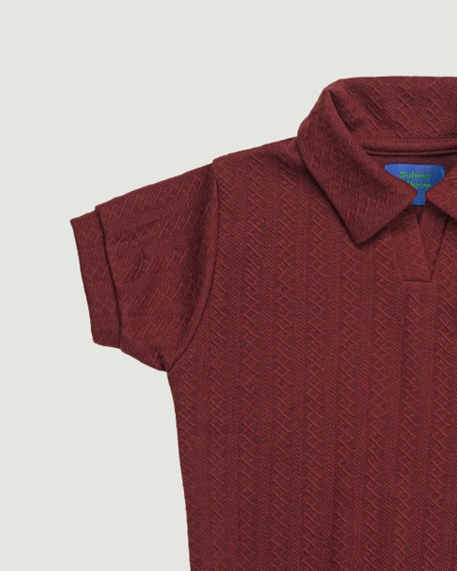 Image of SABINE AND HEEM - ZAZA Collar Shirt - Maroon - Kids Shirt