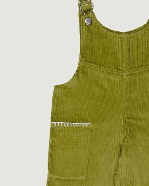 Image of SABINE AND HEEM - JAKKE Corduroy Overall - Green Olive - Kids Dungarees