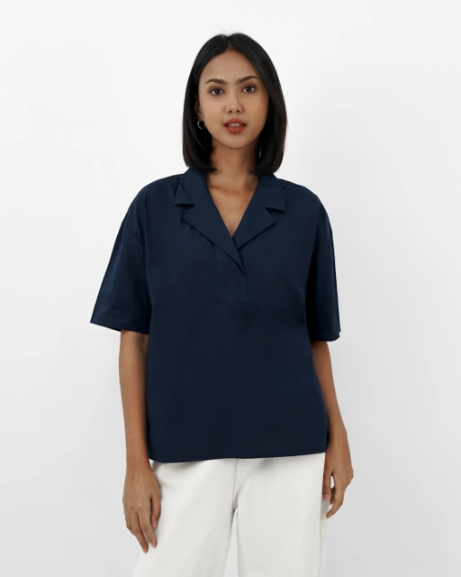Image of SKYLA NOTCHED COLLAR SHIRT