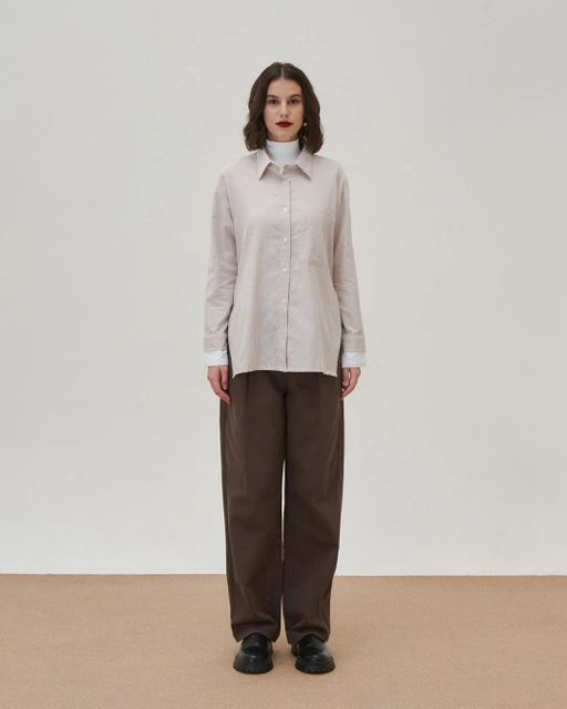 Image of CAREY DOUBLE CUFF STRIPE SHIRT 