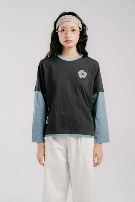 TOME AME - SOOMI LAYERED LONGSLEEVE - KAOS LENGAN PANJANG