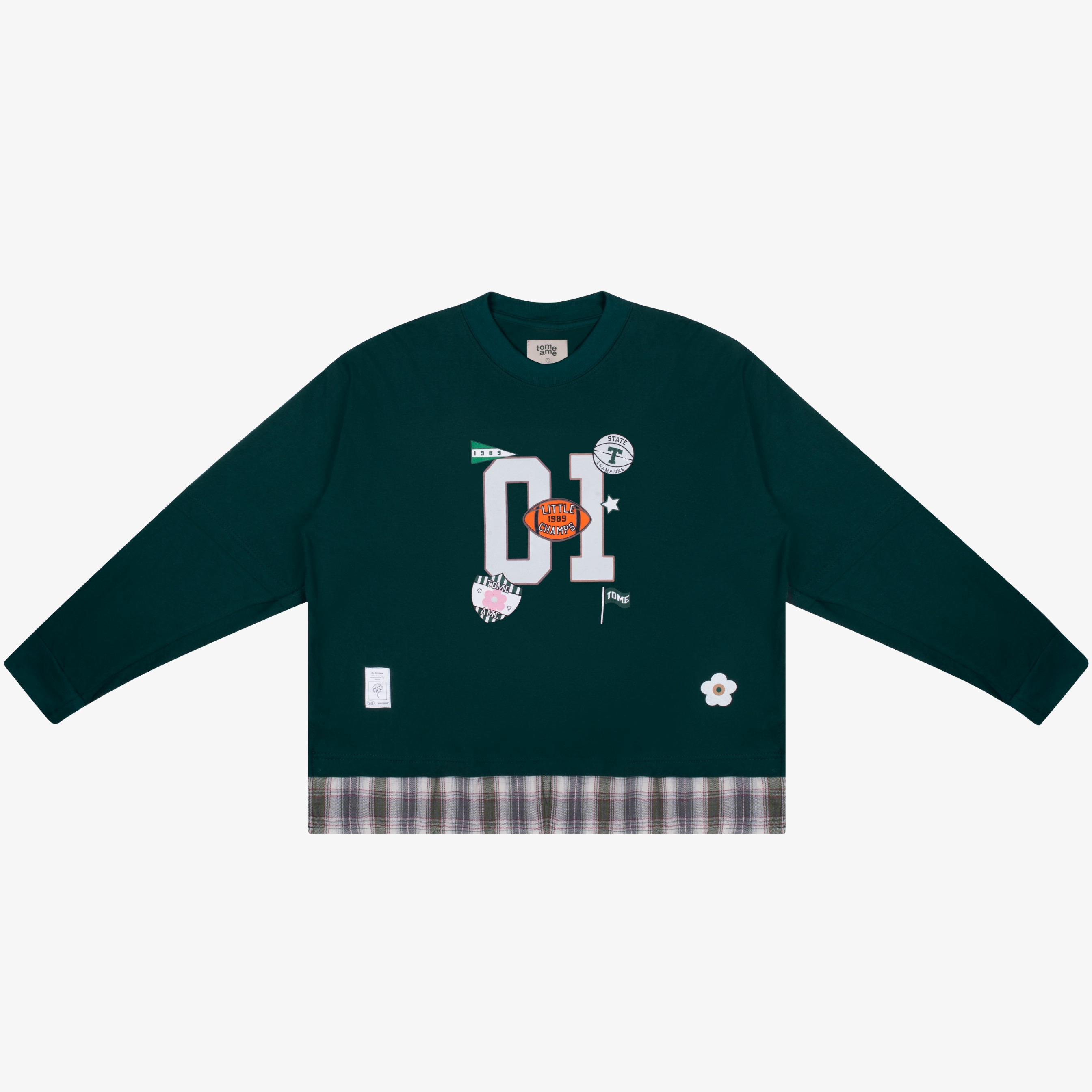Tome Ame - Fujiko Boxy Longlseeve Tee Dark Green - Kaos Lengan Panjang Oversized 24s