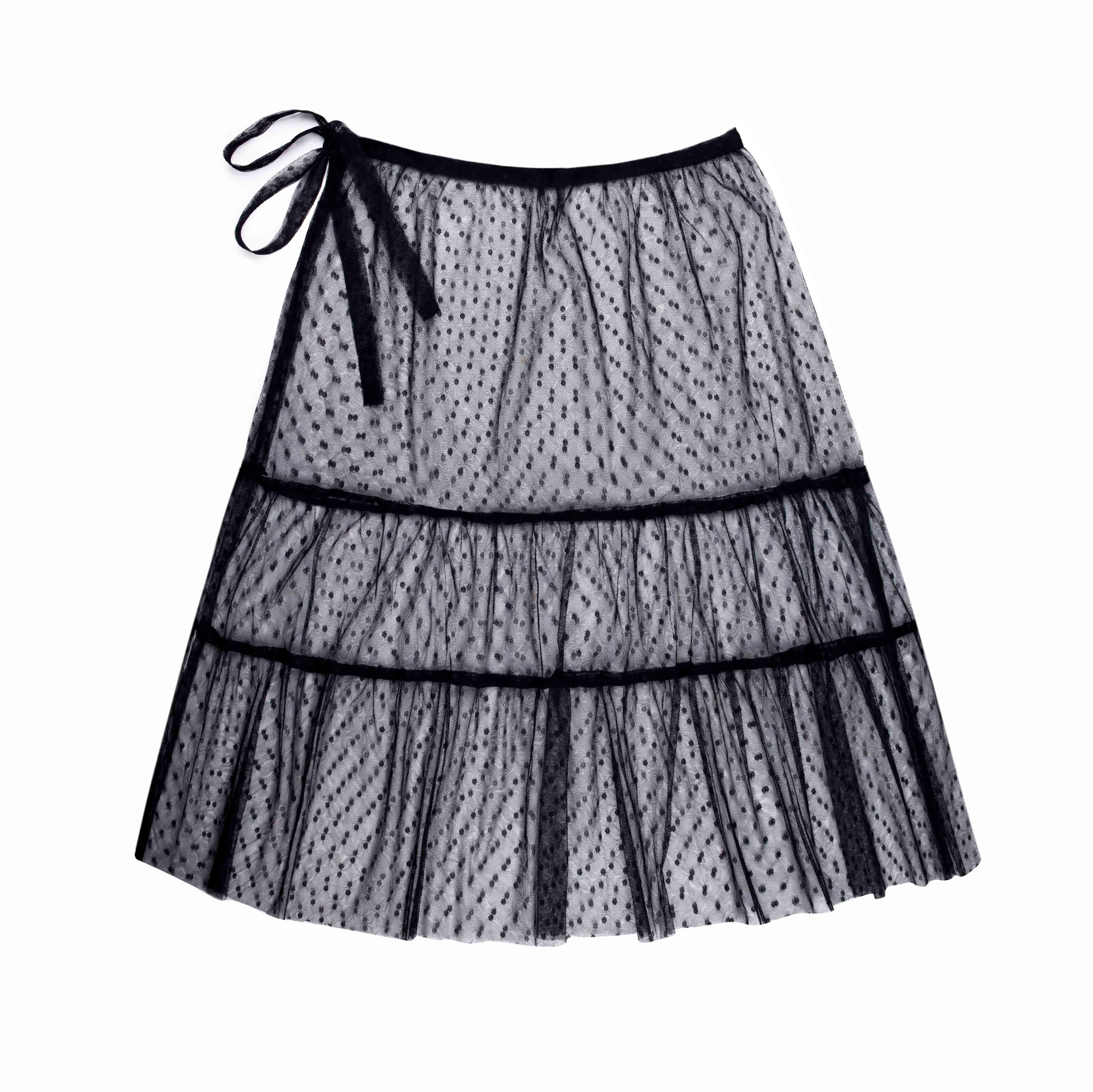 Tome Ame - Ginka Layered Lace Skirt Black - Rok Renda Wanita