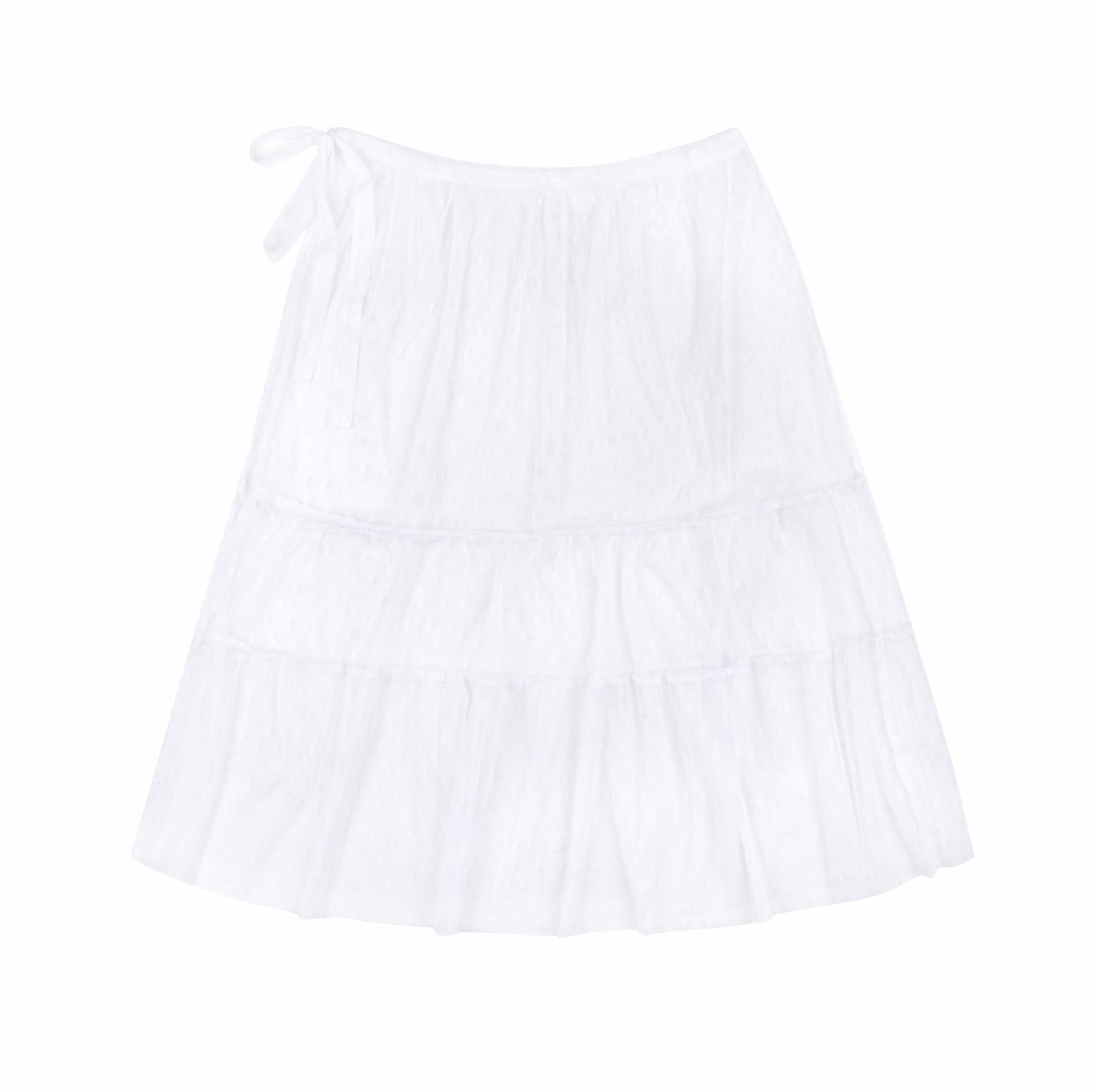 Tome Ame - Ginka Layered Lace Skirt White - Rok Renda Wanita