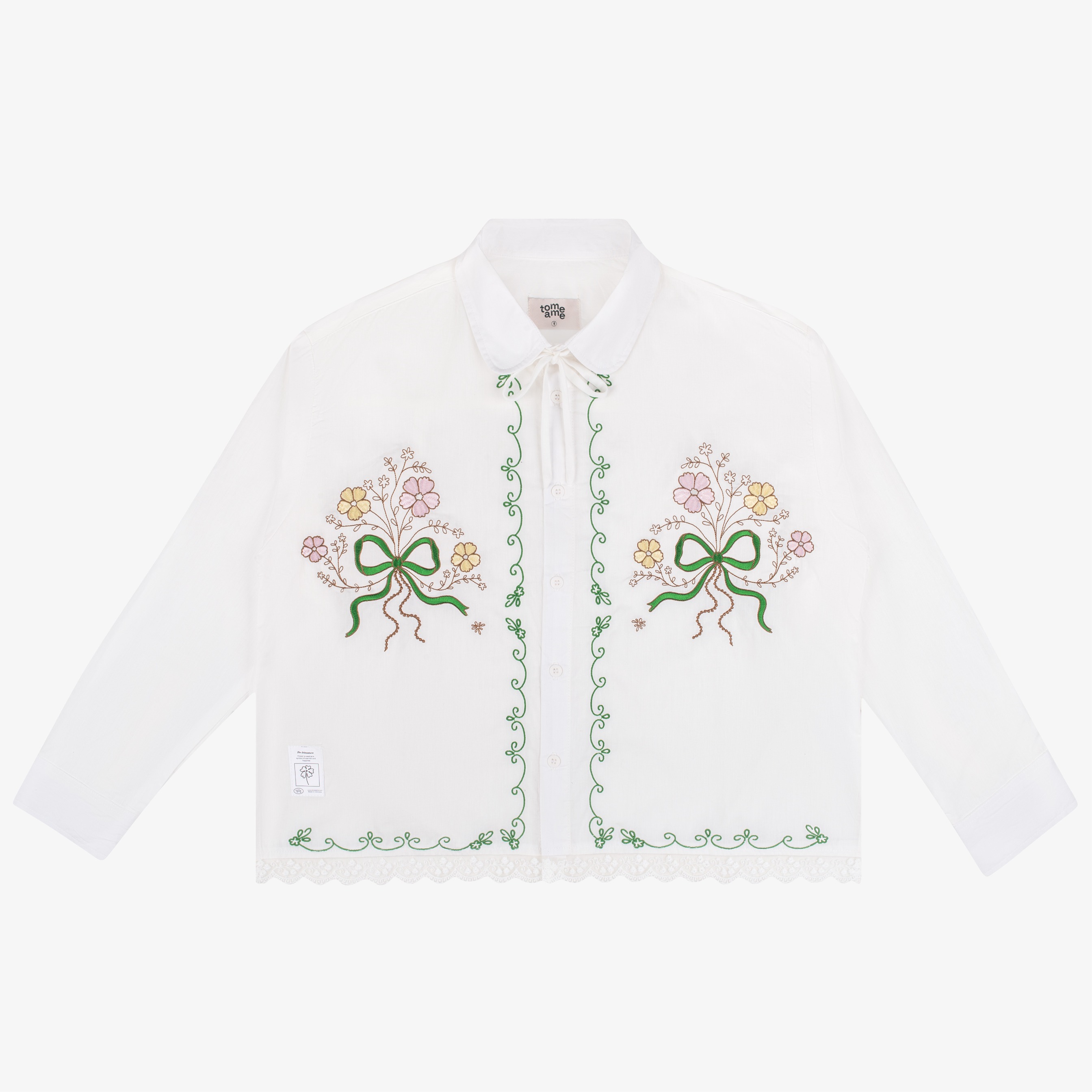 TOME AME - HARUKO SHIRT - KEMEJA LENGAN PANJANG WANITA MOTIF BUNGA COTTON POPLIN