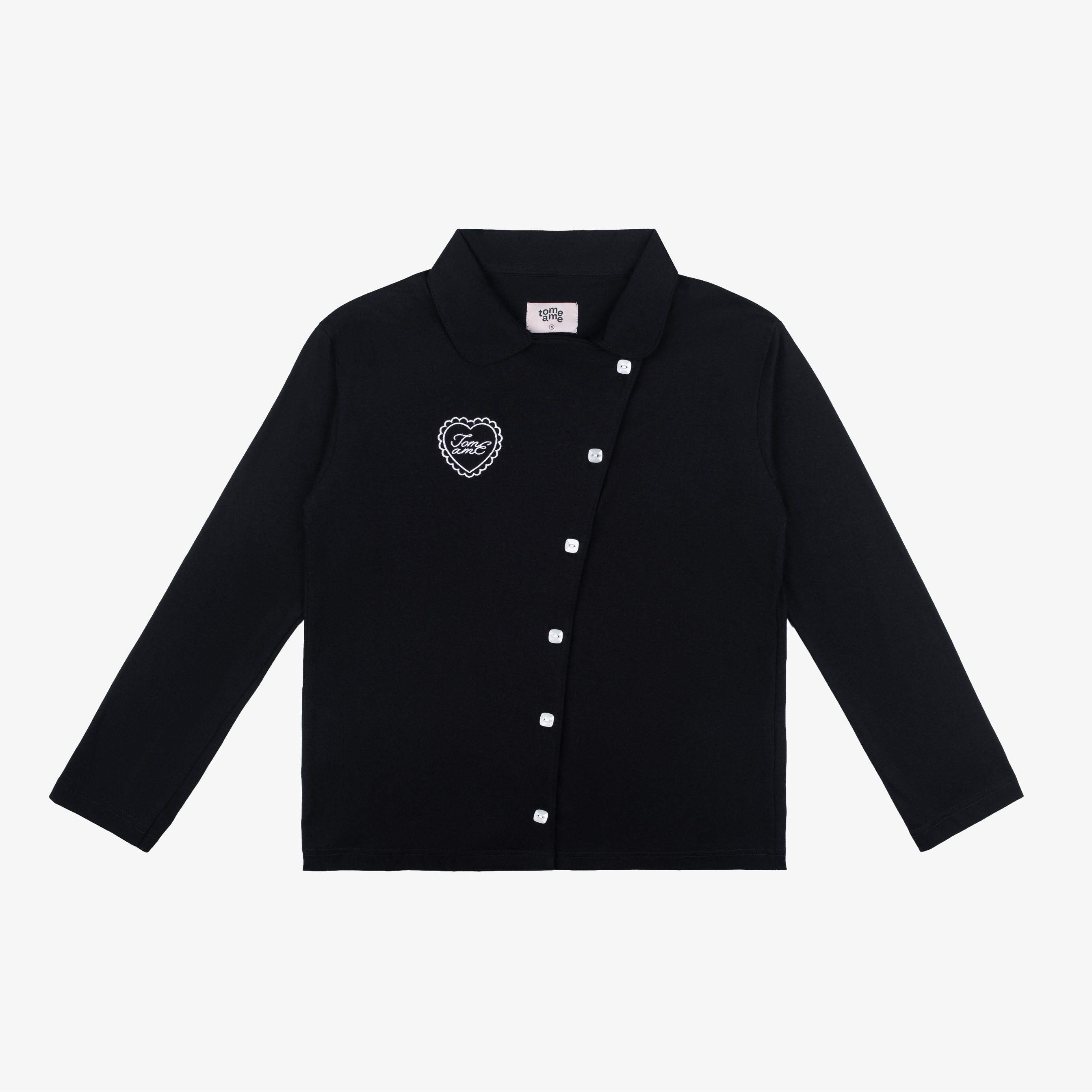 TOME AME - HIKAMI T SHIRT LONGSLEEVE BUTTON - KAOS POLOS LENGAN PANJANG 20S