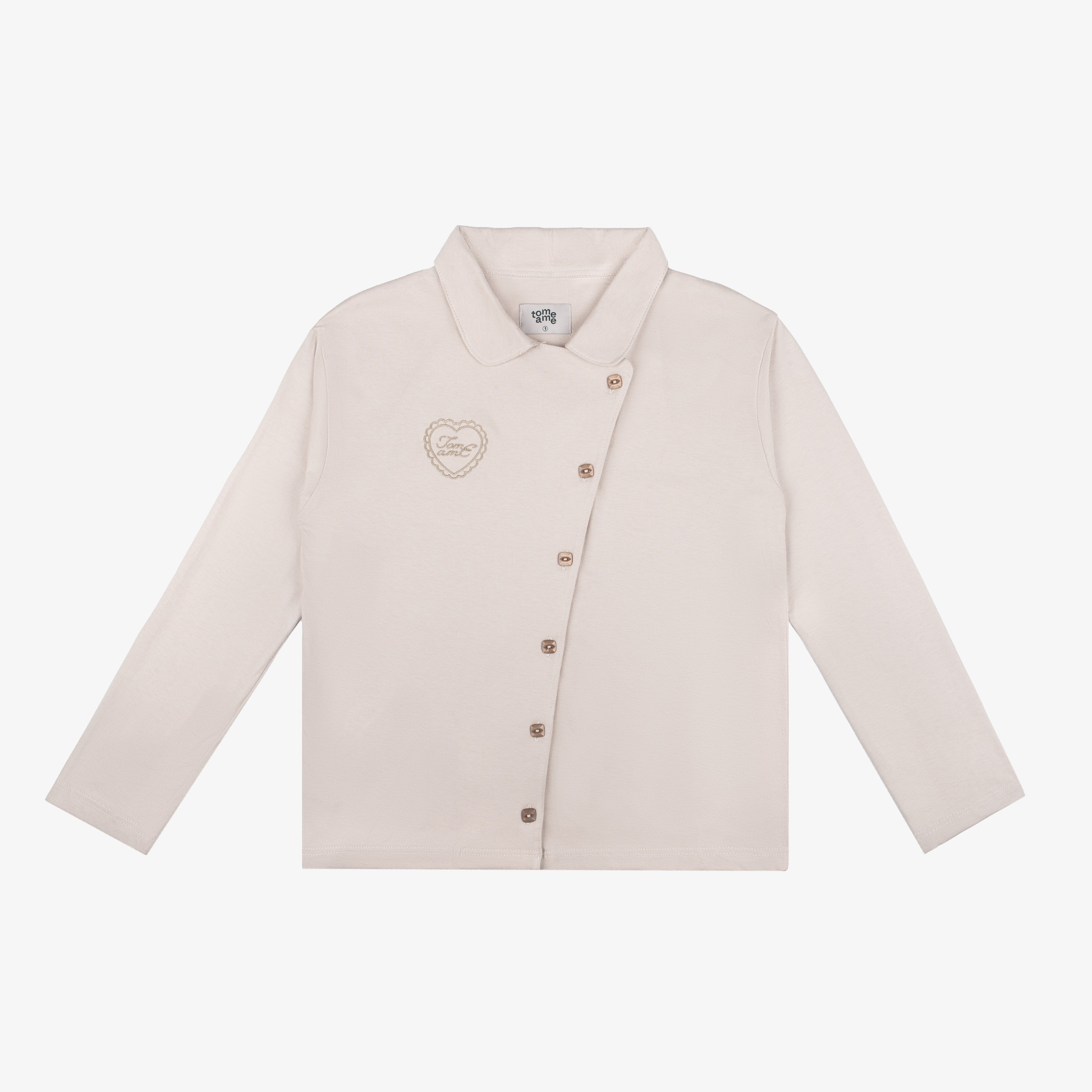 TOME AME - HIKAMI T SHIRT LONGSLEEVE BUTTON - KAOS POLOS LENGAN PANJANG 20S