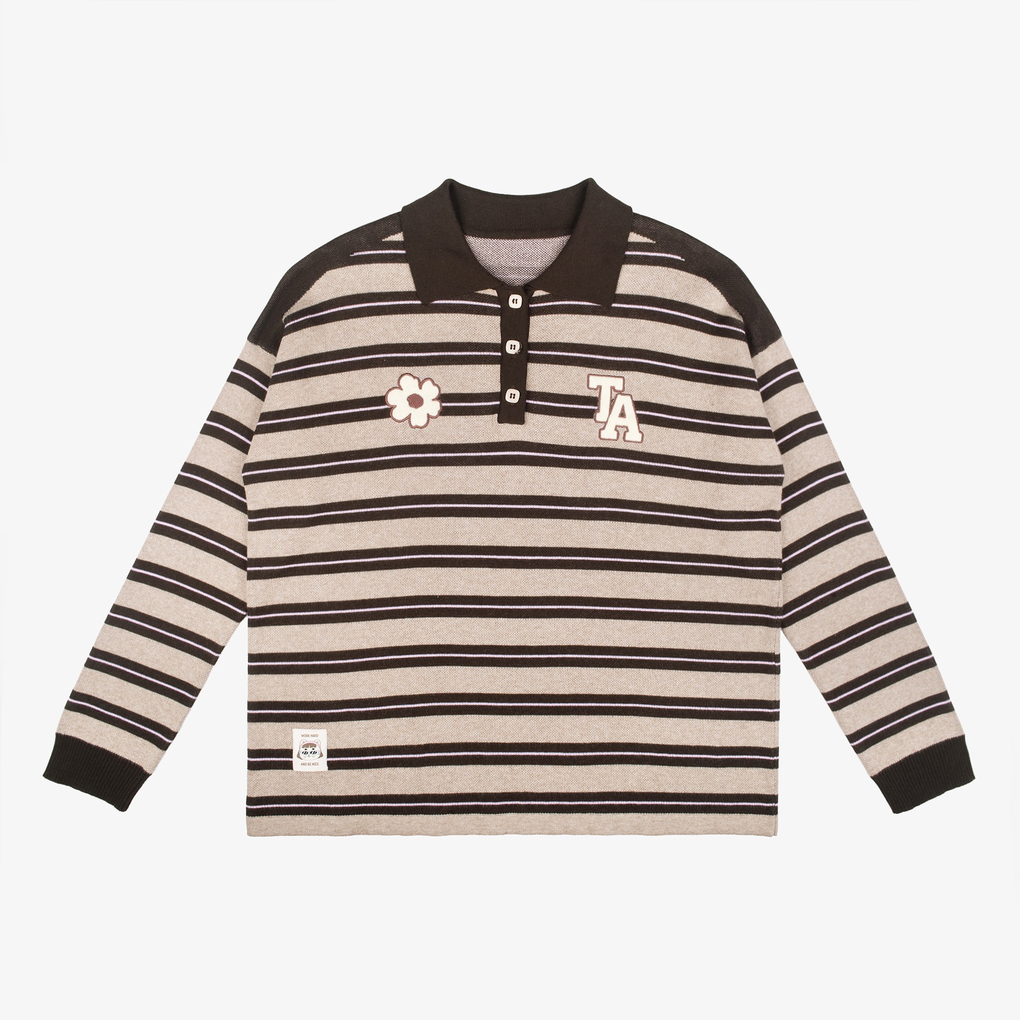 TOME AME - YUSHI RUGBY SHIRT STRIPE - LONGSLEEVE KNITWEAR RAJUT