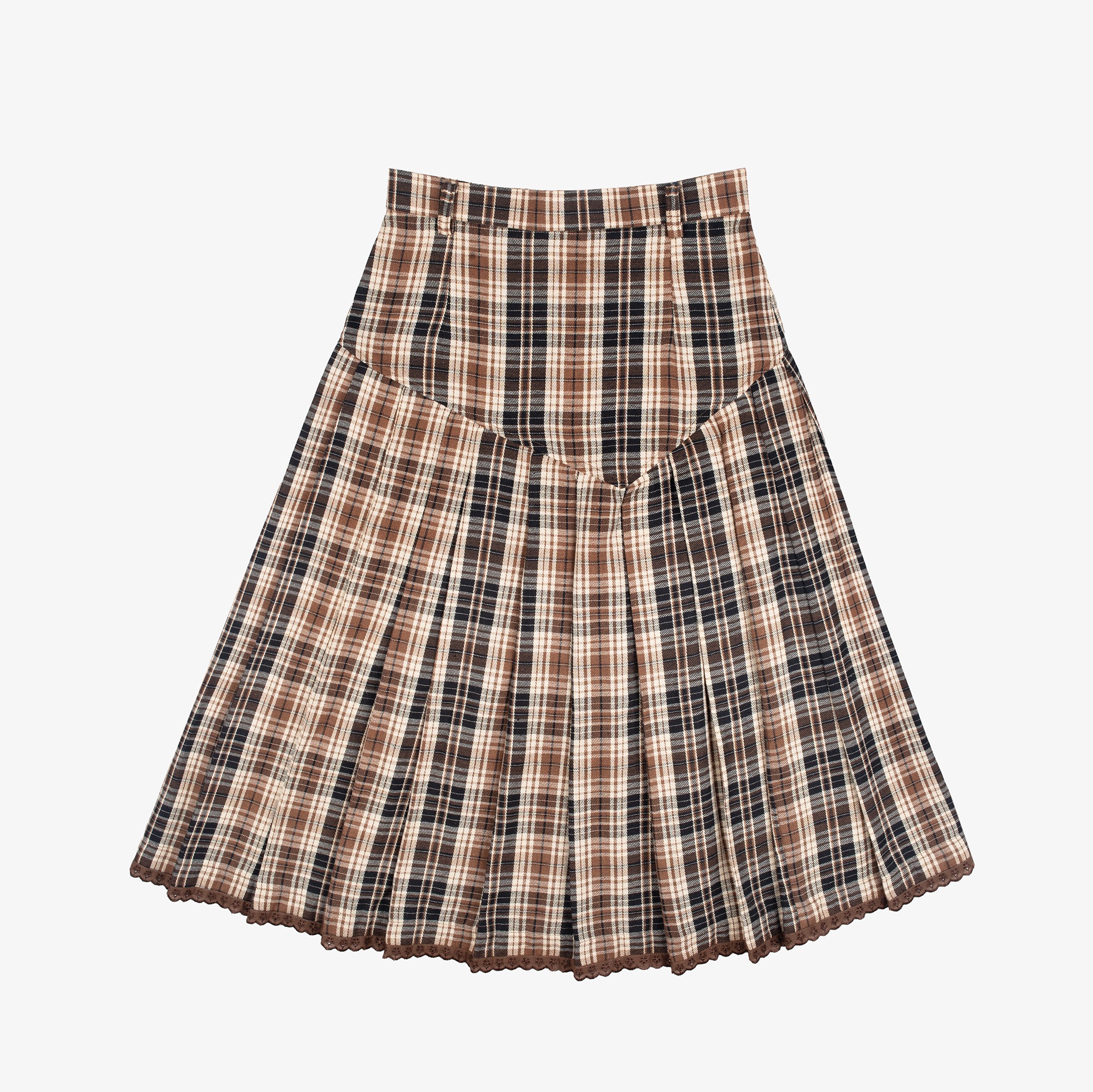 TOME AME - NAKA MIDI SKIRT - ROK TARTAN FLANNEL