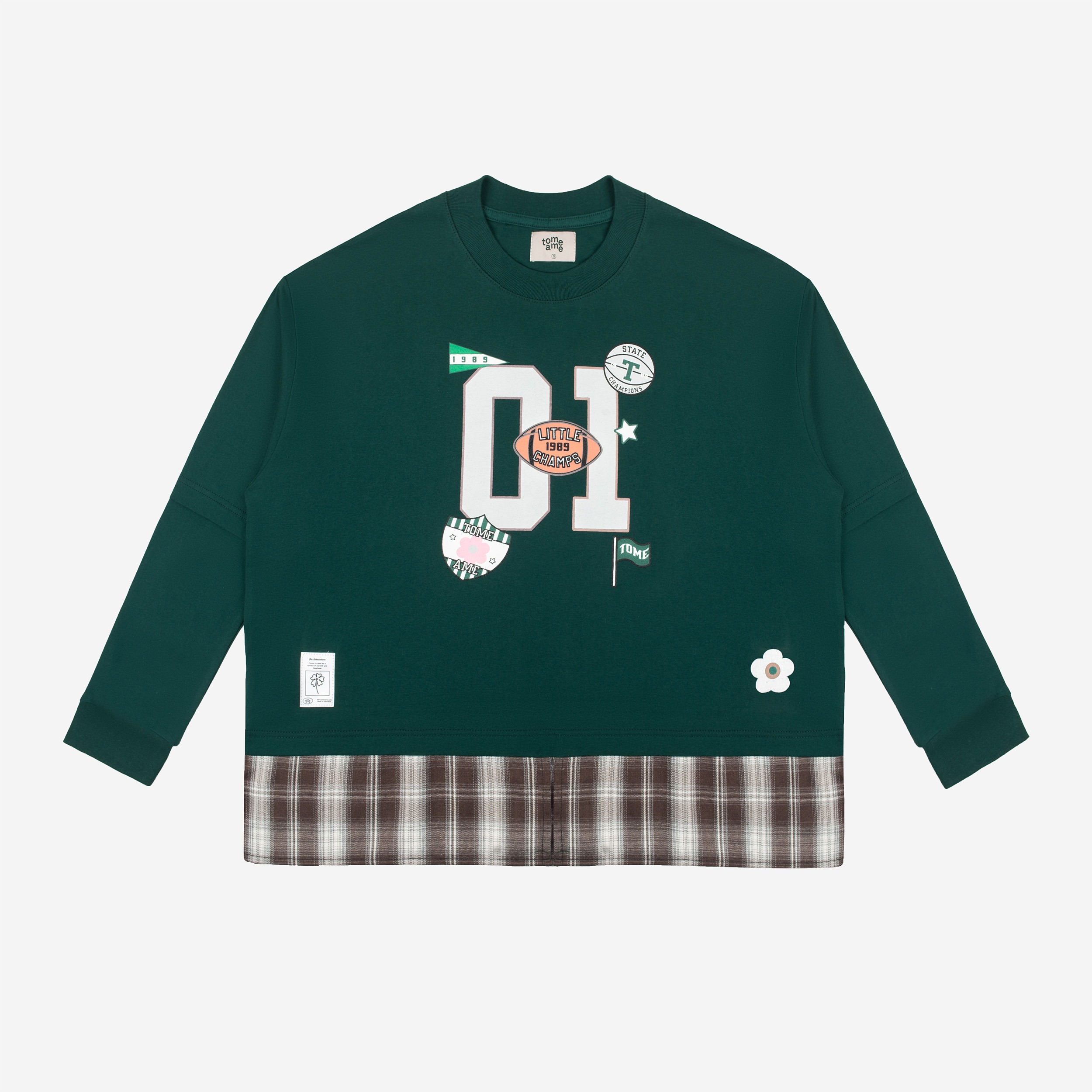 Tome Ame - Fujiko Boxy Longlseeve Tee Dark Green - Kaos Lengan Panjang Oversized 24s
